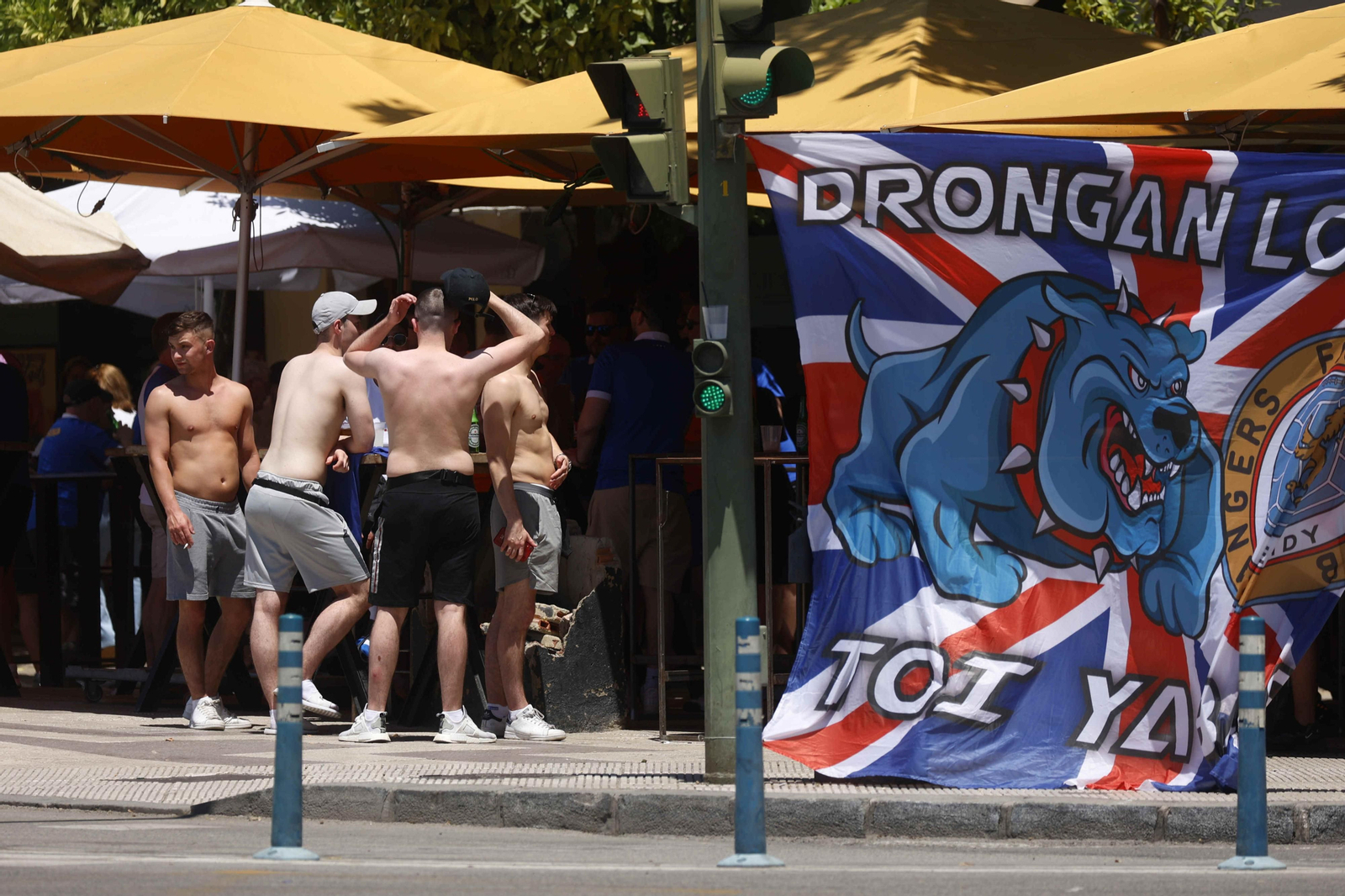 Las imágenes de los hinchas del Eintracht y del Rangers