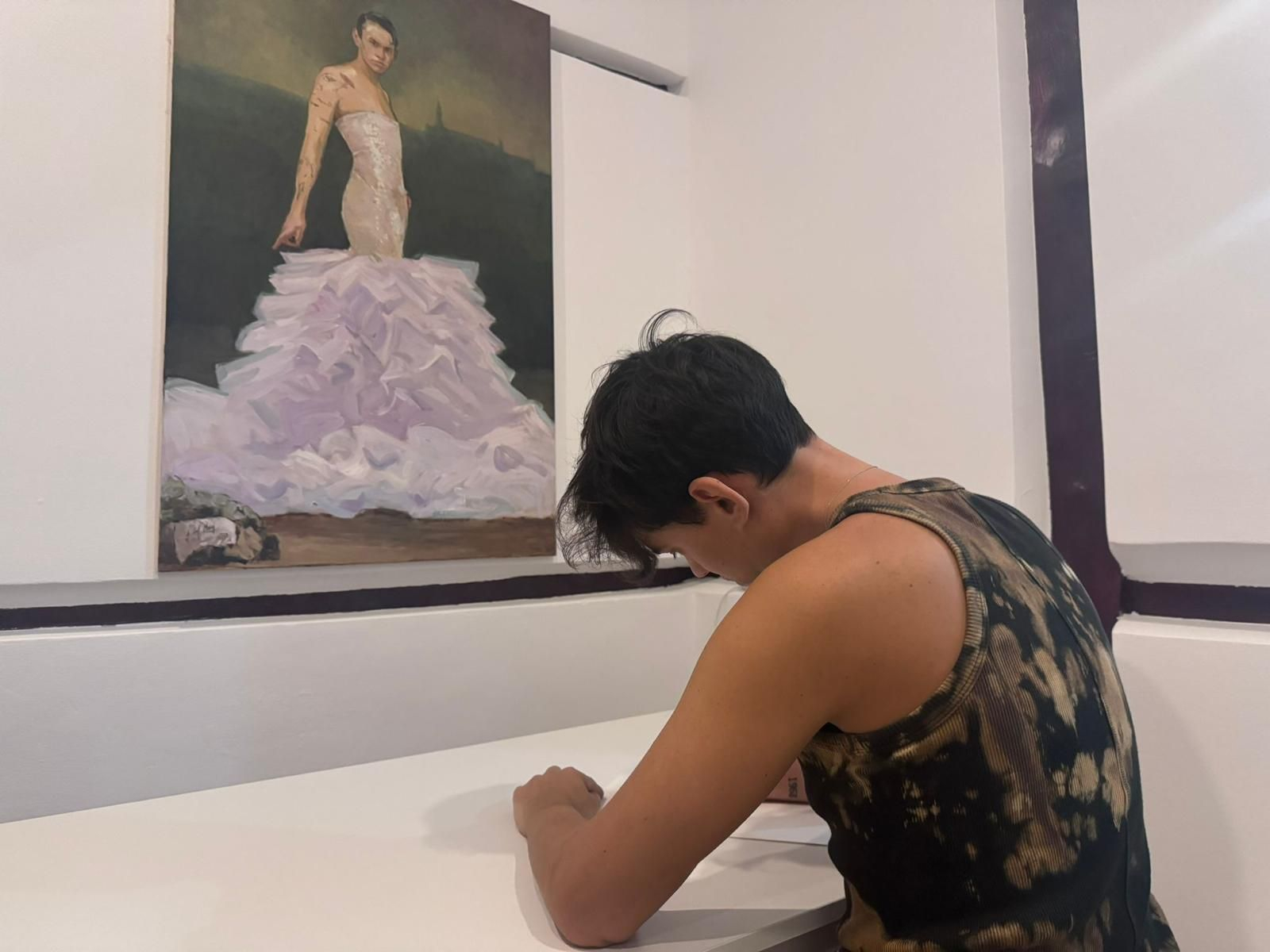 José Perea en pleno proceso creativo