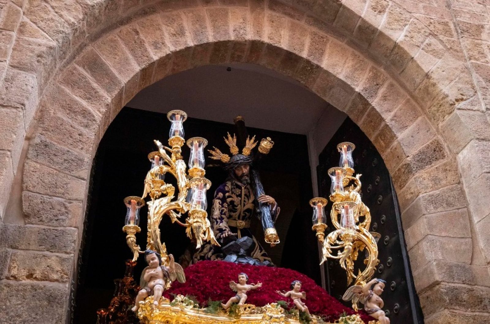 El paso de Jesús de las Tres Caídas, misterio titular de la coradía de San Isidoro