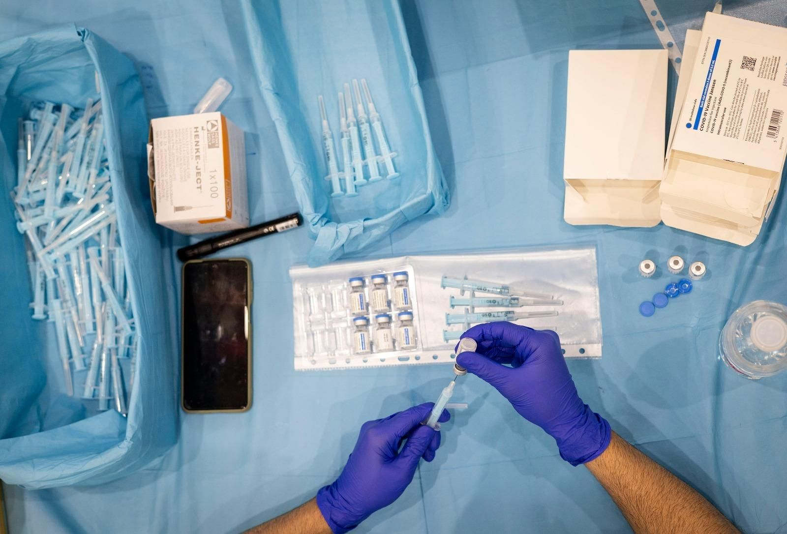 Proceso de vacunación en San Fernando.