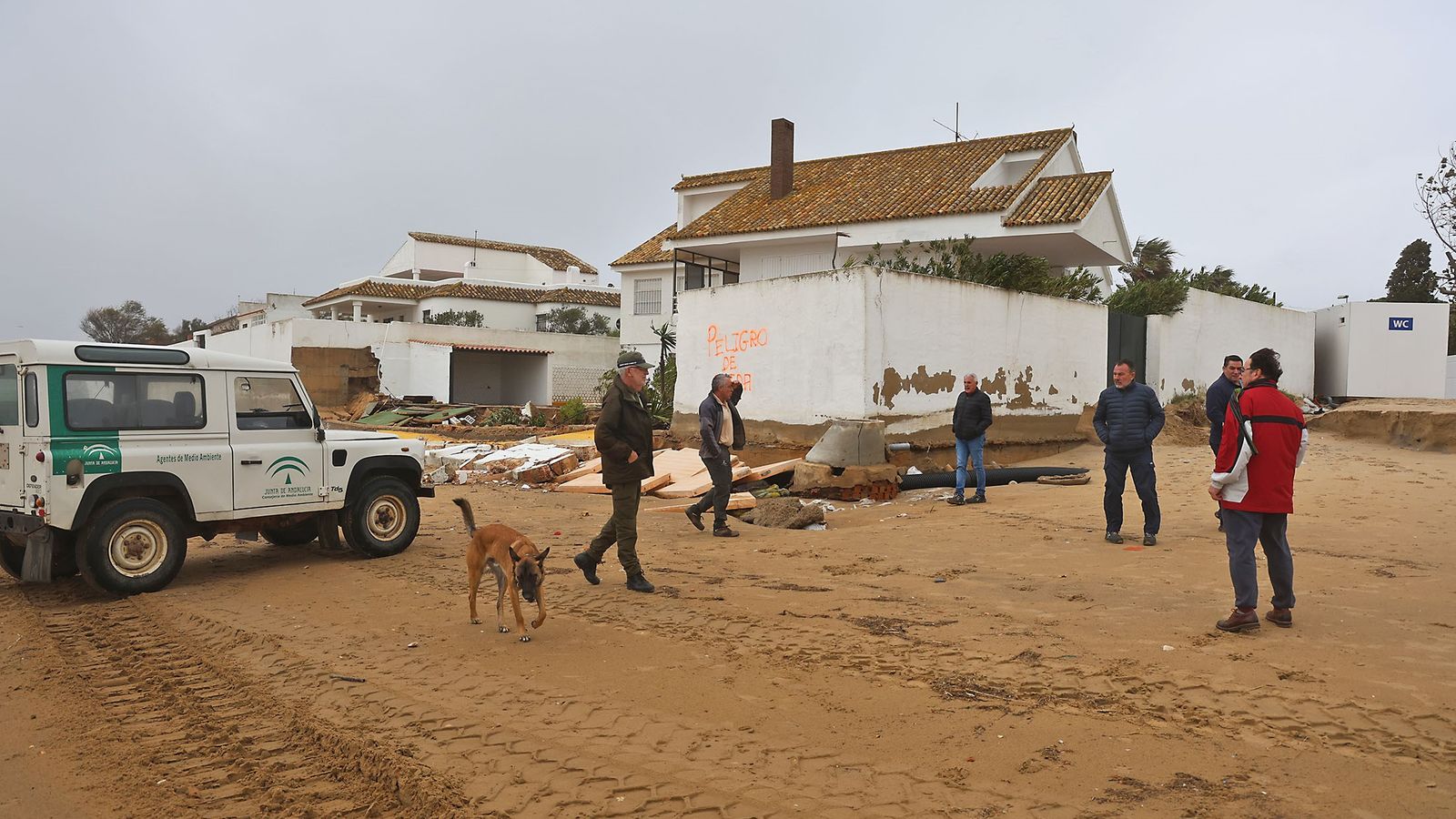 Los daños causados por Leonardo en El Portil