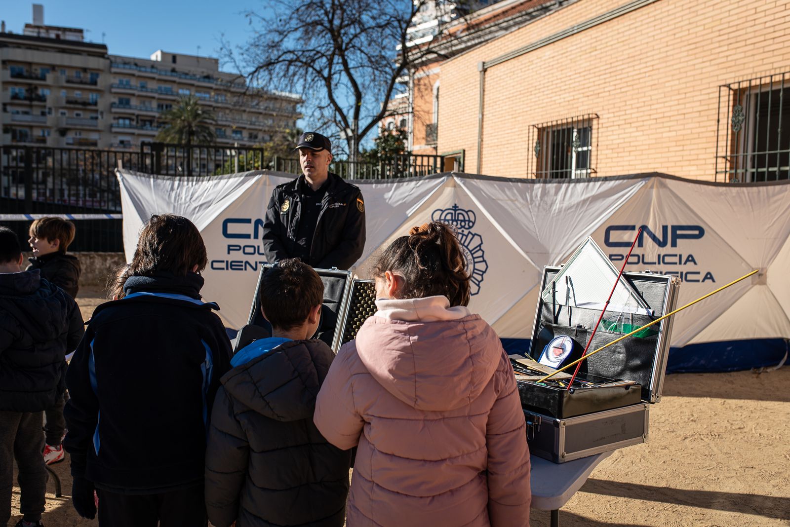 Imágenes de la exhibición de la Policía Nacional en el SAFA Funcadia