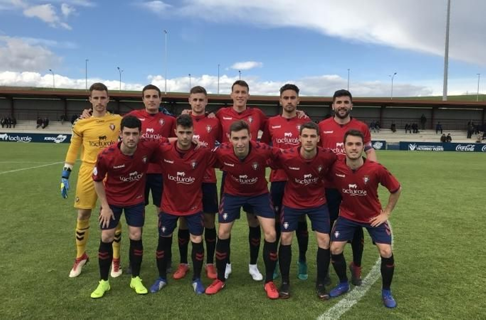 Formación del Osasuna B en un partido de la presente temporada.
