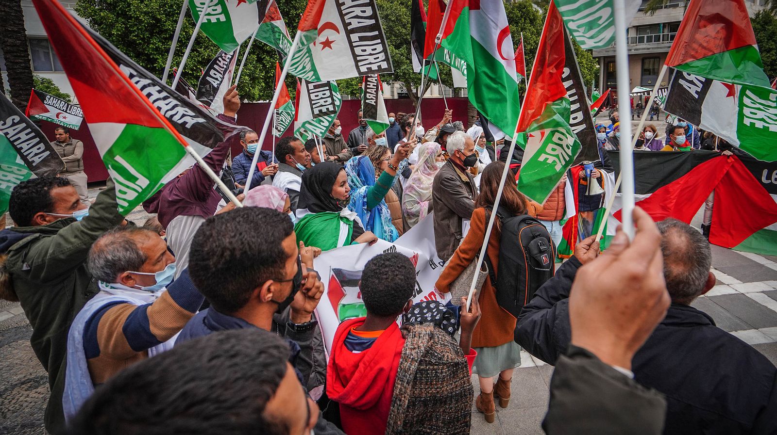 Manifestación en apoyo al pueblo Saharaui