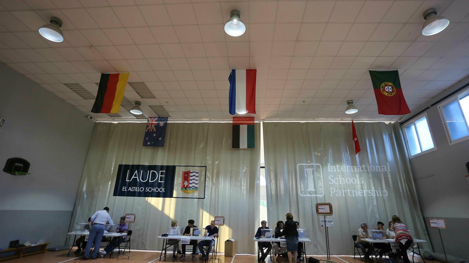 El colegio electoral instalado en El Altillo.