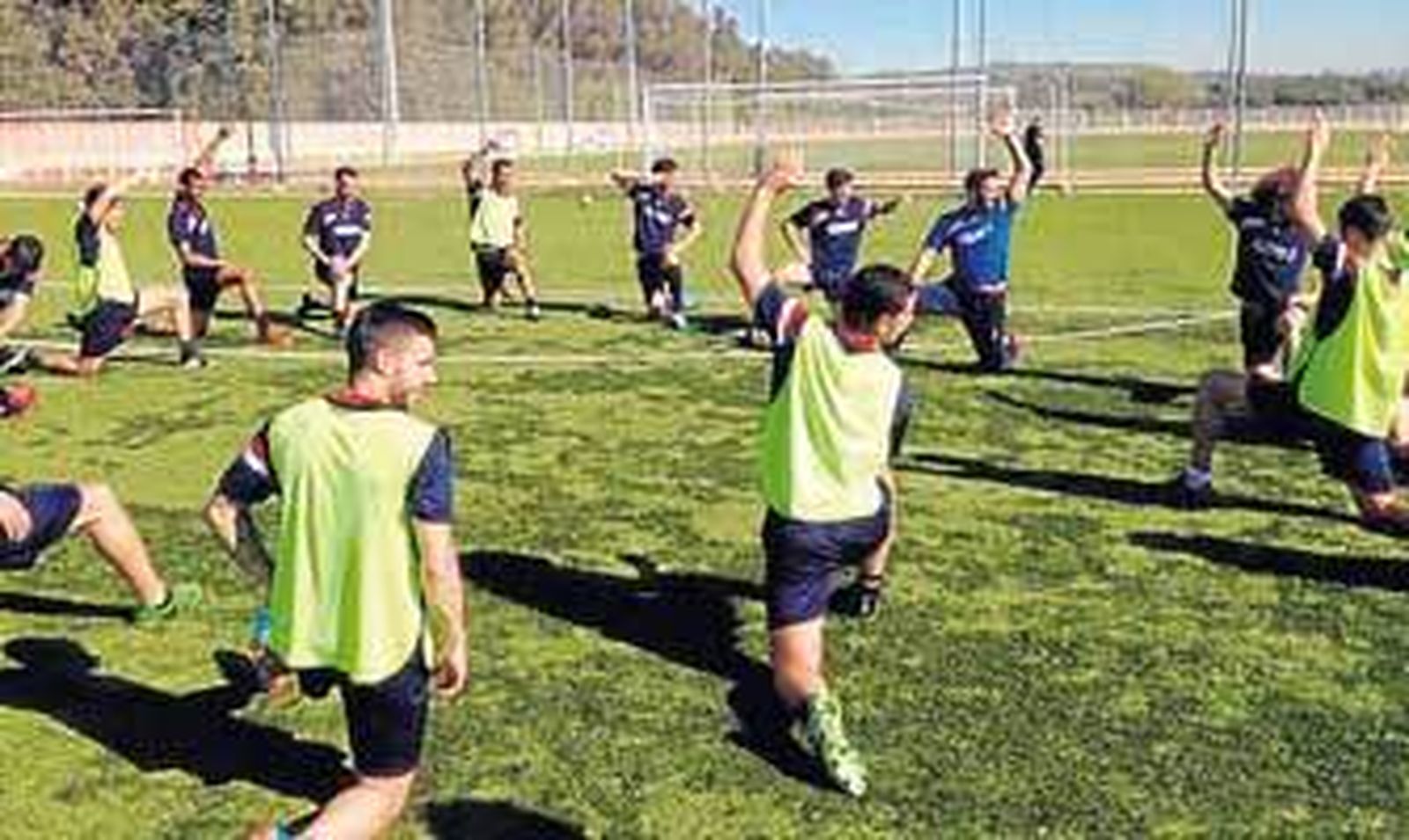 Una imagen del entrenamiento de ayer, en los anexos de La Menacha.