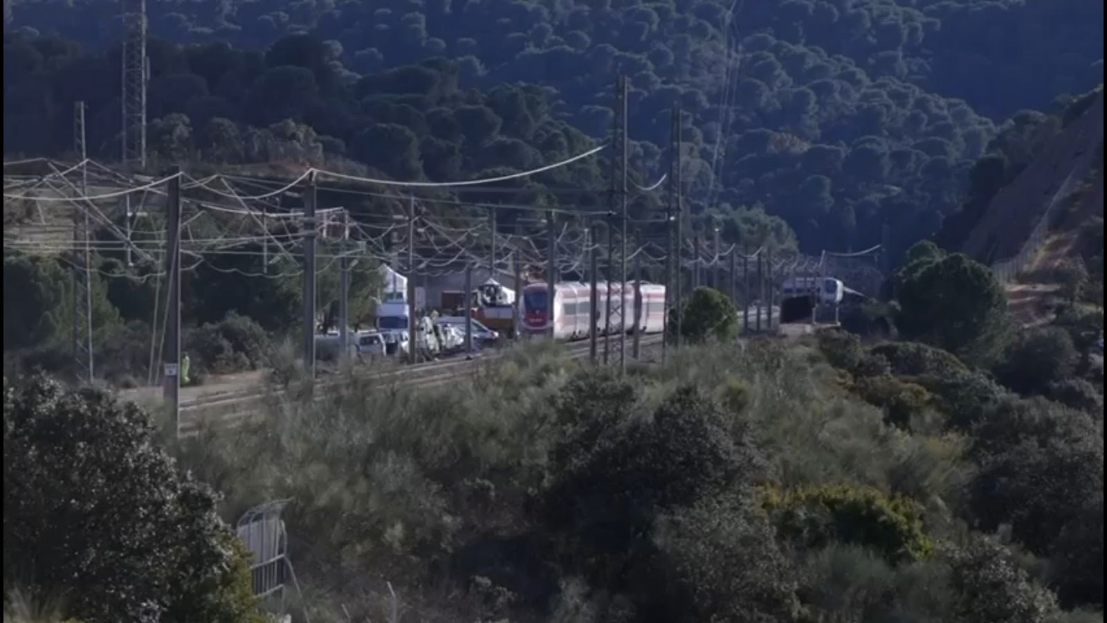 Las primeras imágenes de la zona cero del accidente ferroviario de Adamuz