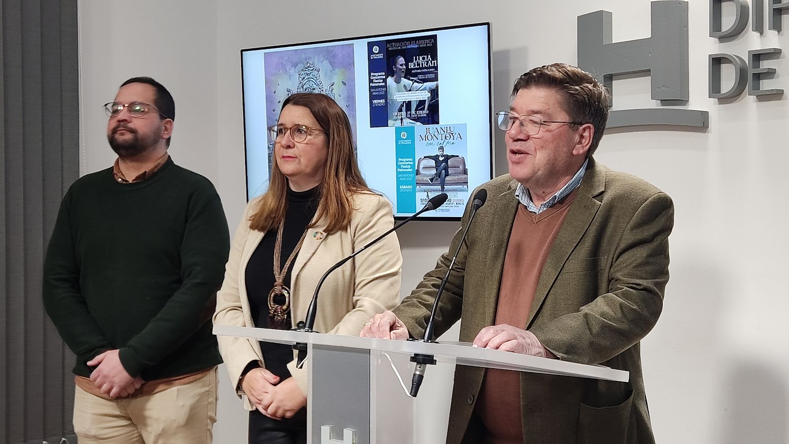 Presentación de las fiestas de San Antonio Abad en la Diputación de Huelva