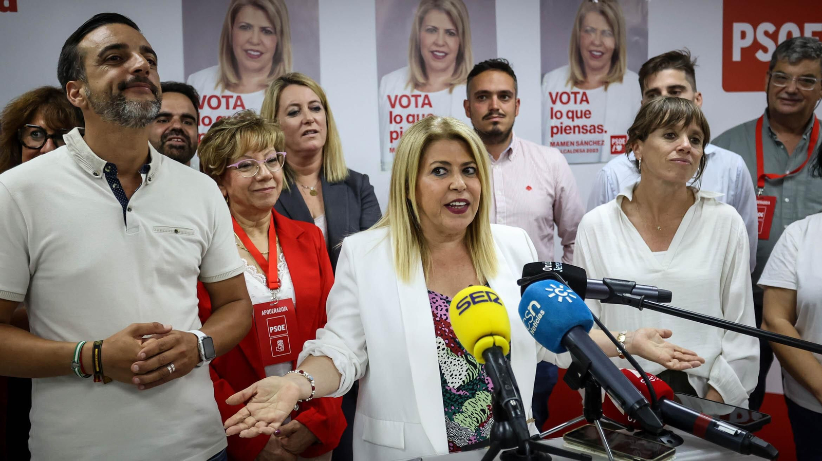 Mamen Sánchez, tras conocer los resultados de las elecciones municipales de 2023.