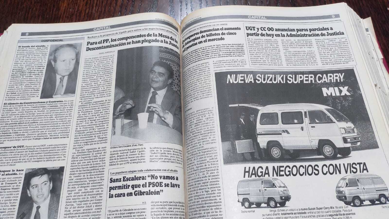 Otras noticias aquel 8 de mayo de 1989 en Huelva Información