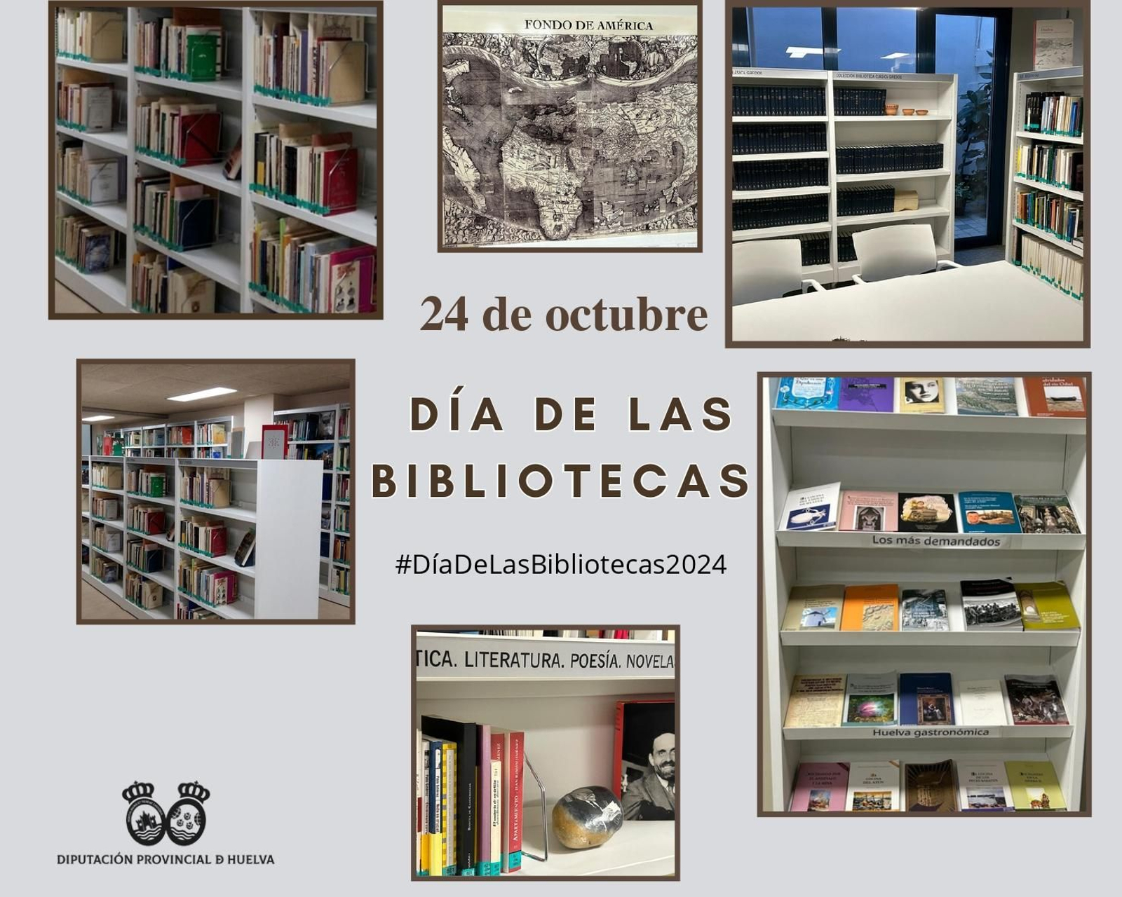 Cartel Día de las bibliotecas 2024.