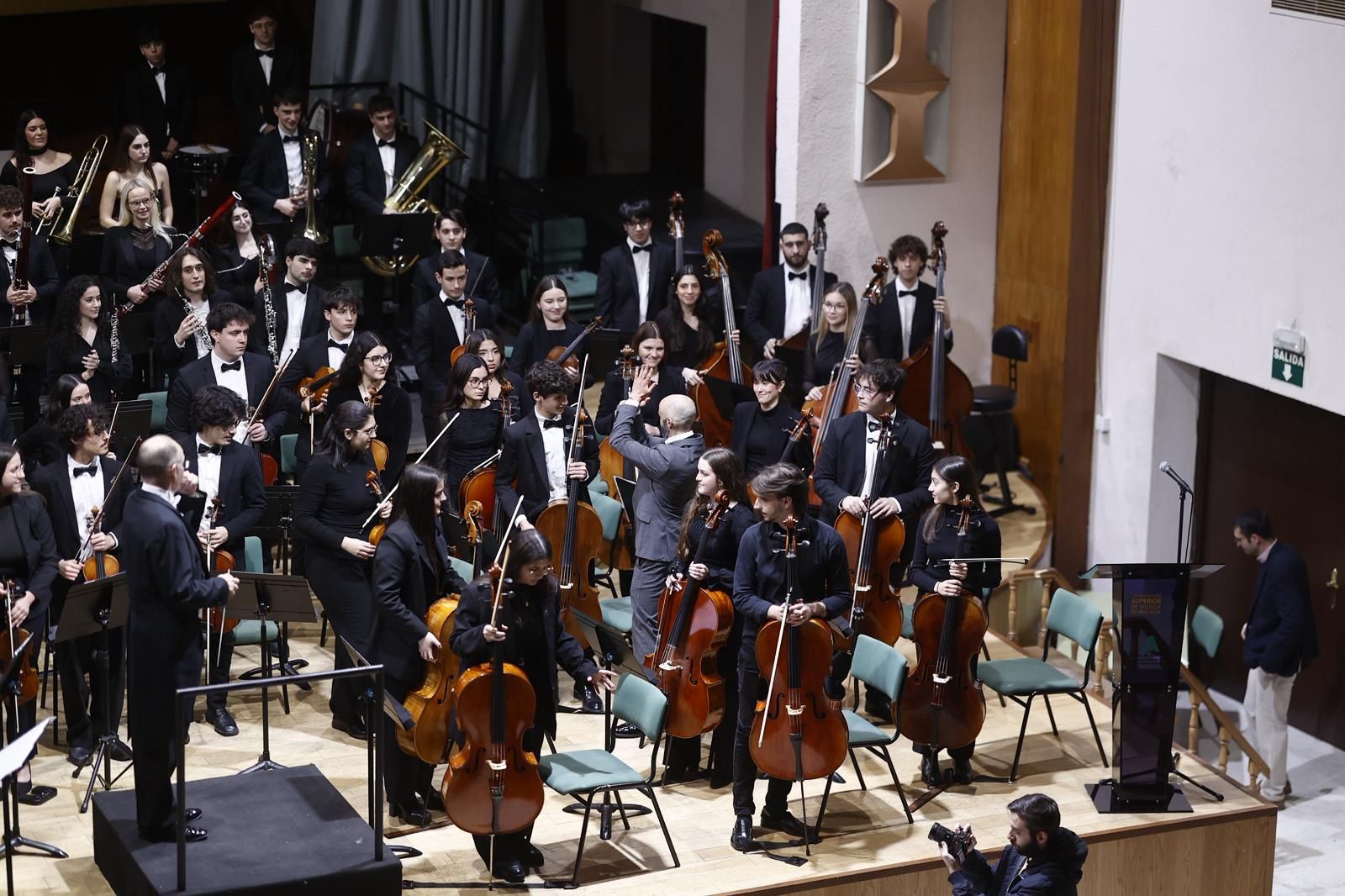 Las fotos de la presentación del nuevo himno del Málaga CF en el Conservatorio Superior de Málaga