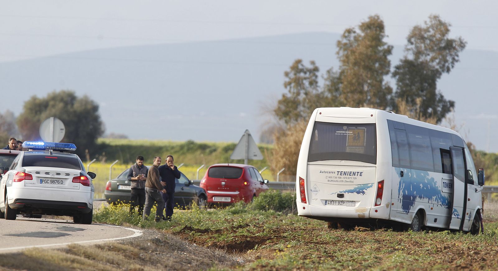El accidente del autobús escolar, en imágenes
