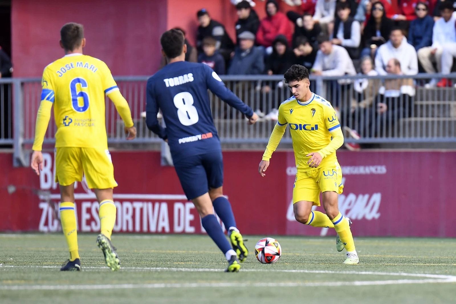 Adri Miranda cuando jugó con el primer equipo del Cádiz.