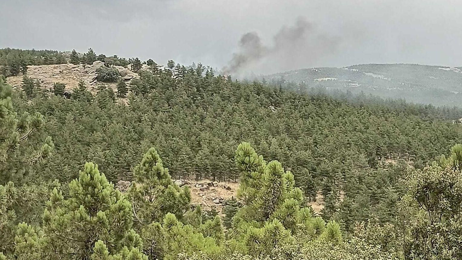 Imagen del incendio en Gérgal.