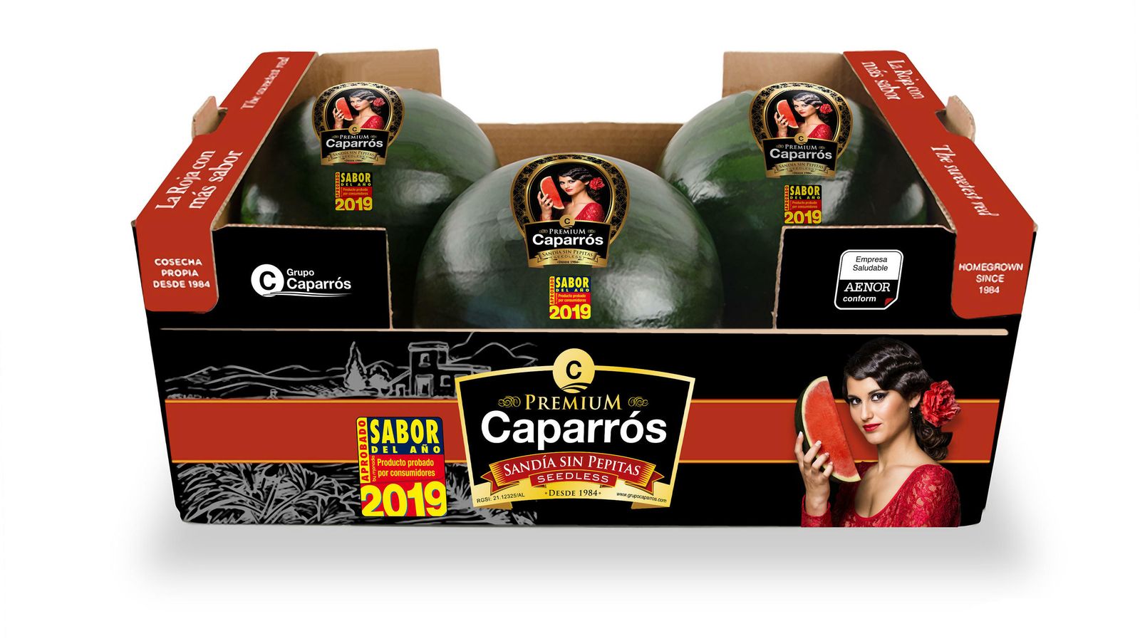 Imagen de la sandía Premium de Caparrós Nature.