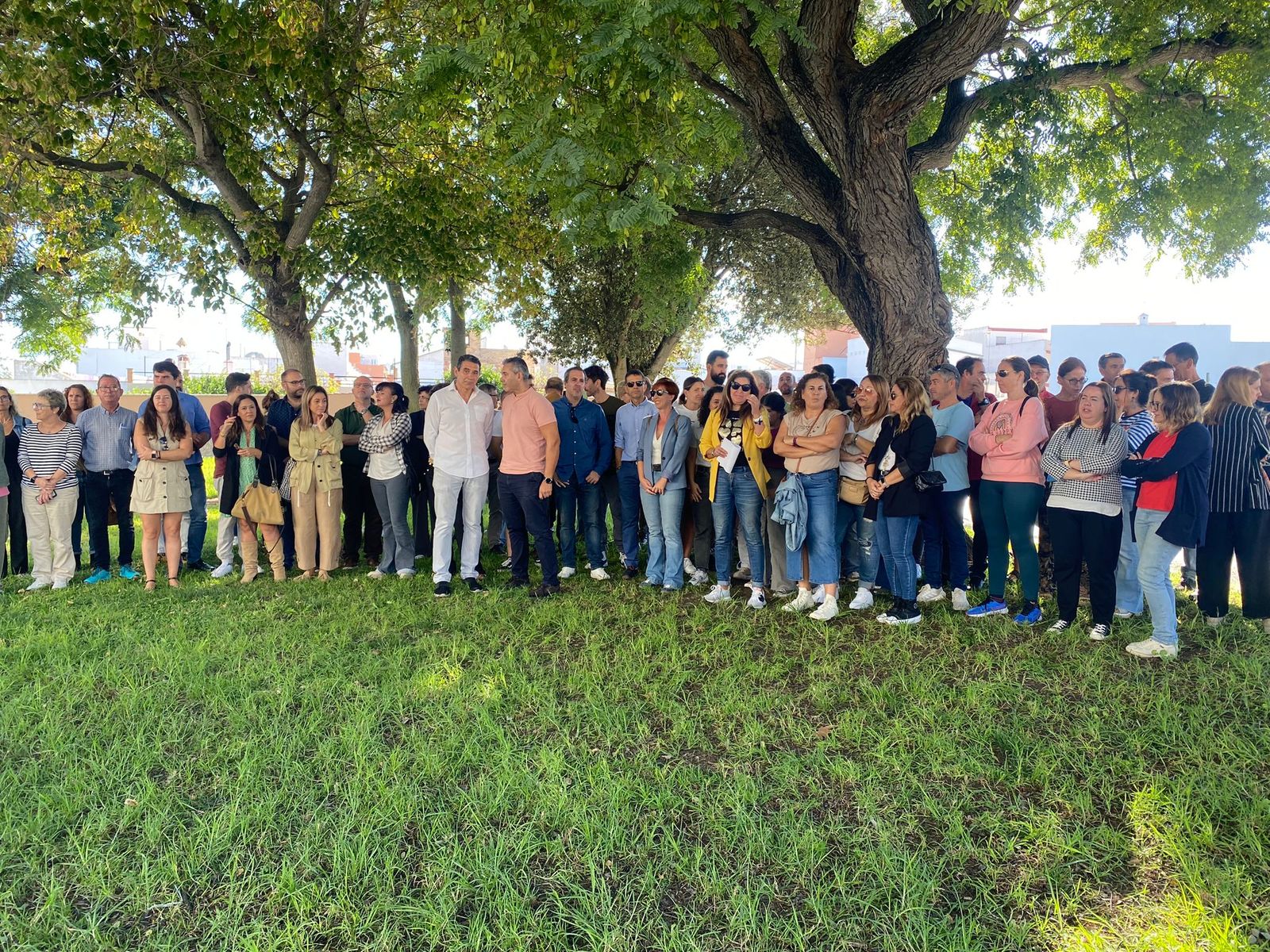 Un momento de este acto, celebrado en la Plaza de Javier de la Cruz.