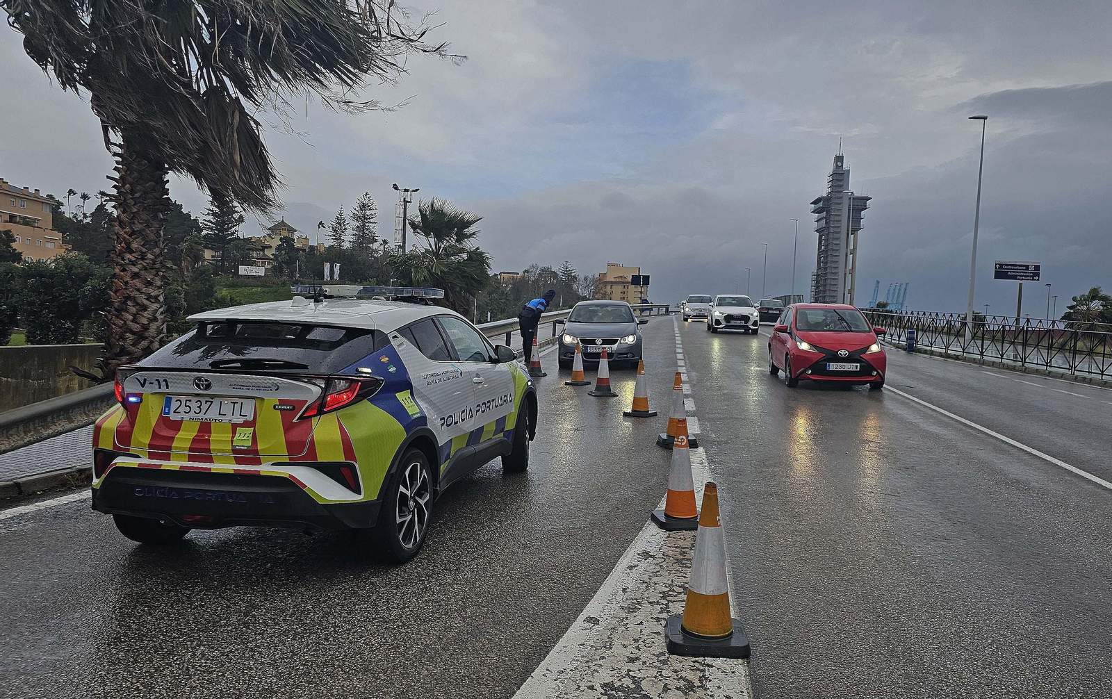 Fotos de los daños del temporal Karlotta en Algeciras