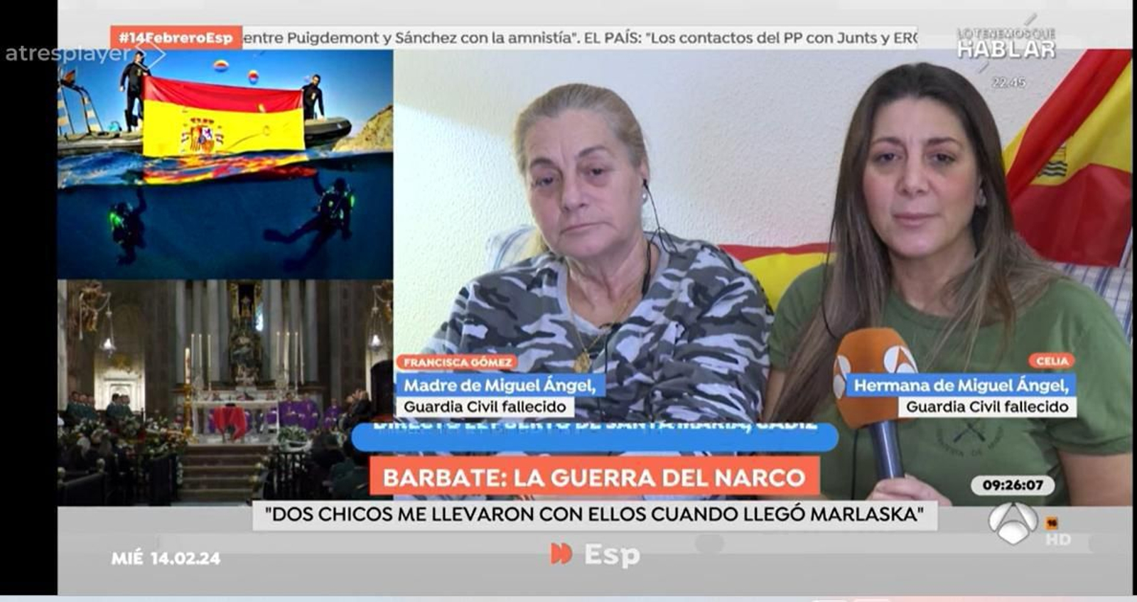 "A mi hijo lo montaron en un flotador contra una narcolancha"