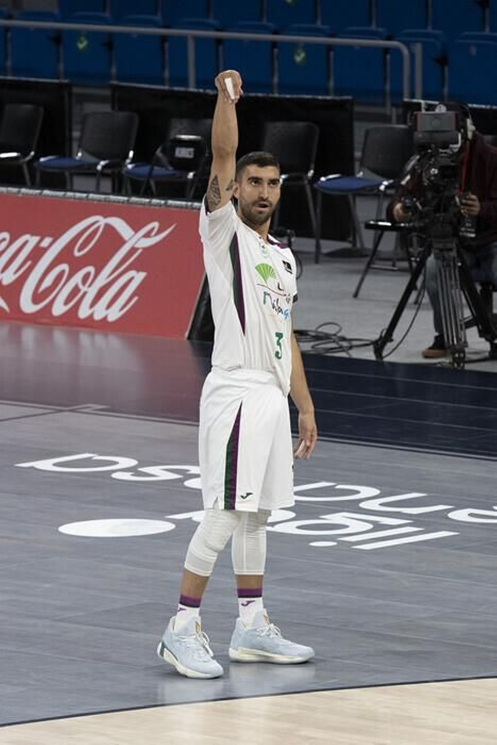 Jaime Fernández celebra un triple.