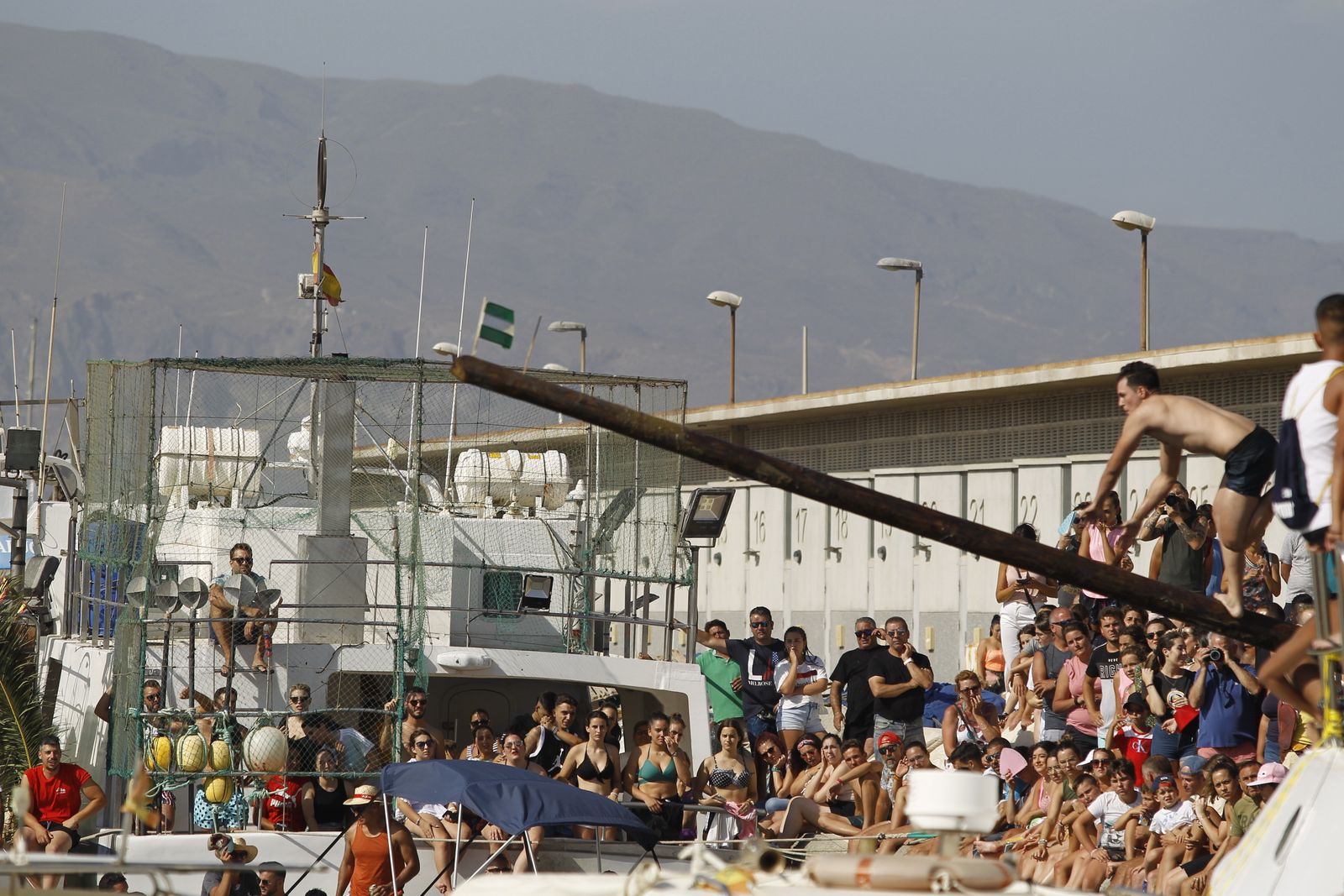 Fotogalería cucaña y procesión Fiestas Santa Ana Roquetas de Mar