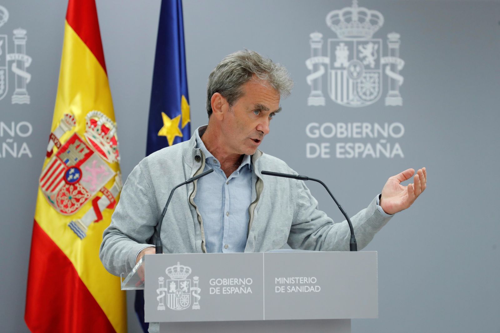 Fernando Simón, durante una rueda de prensa sobre los datos de contagios de coronavirus.