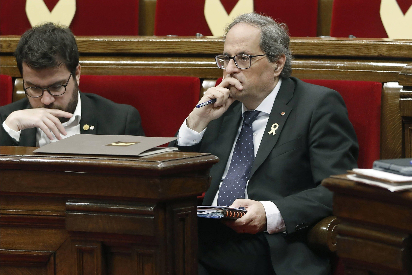 Quim Torra, en el Parlamento catalán.