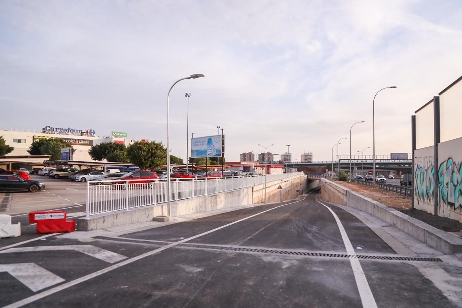 La salida de la autovía M-20 hacia Teatinos y Portada Alta ya está operativa