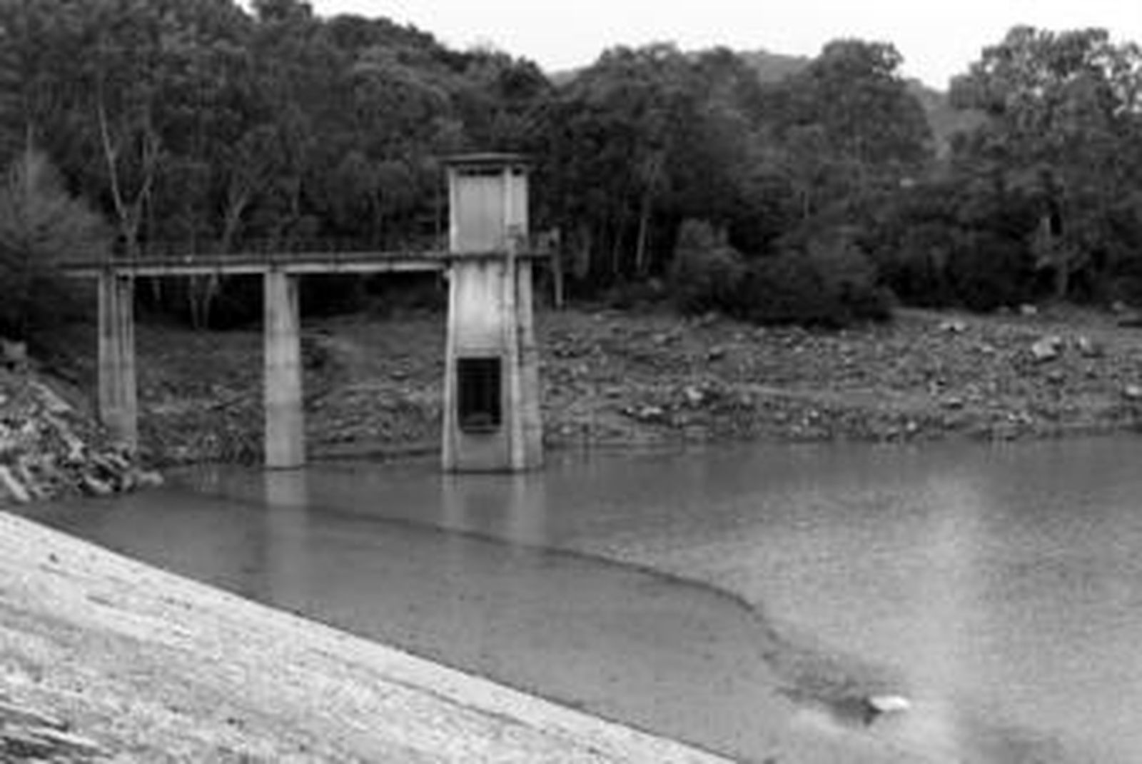 Vista parcial del pantano del Guadarranque, en el término municipal de Castellar.