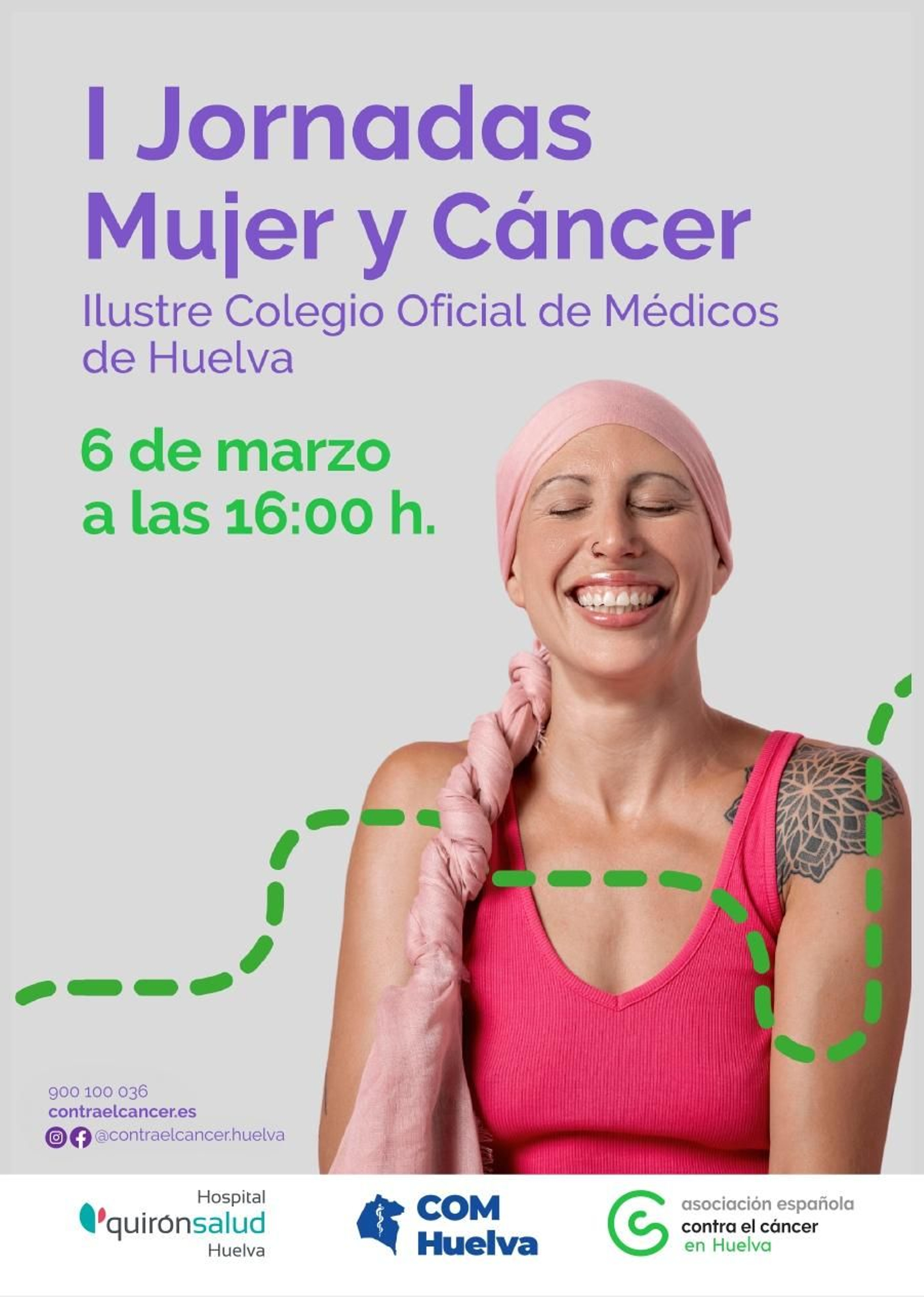 Cartel del programa I Jornadas Mujer y Cáncer.