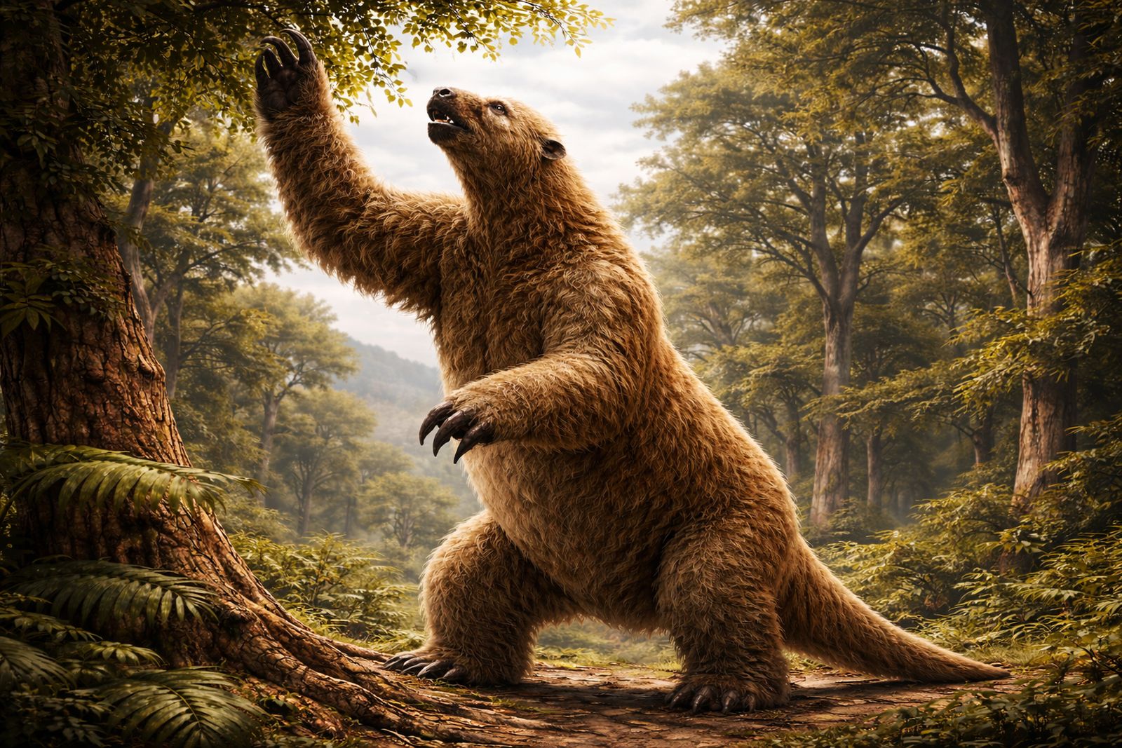 Recreación del perezoso gigante