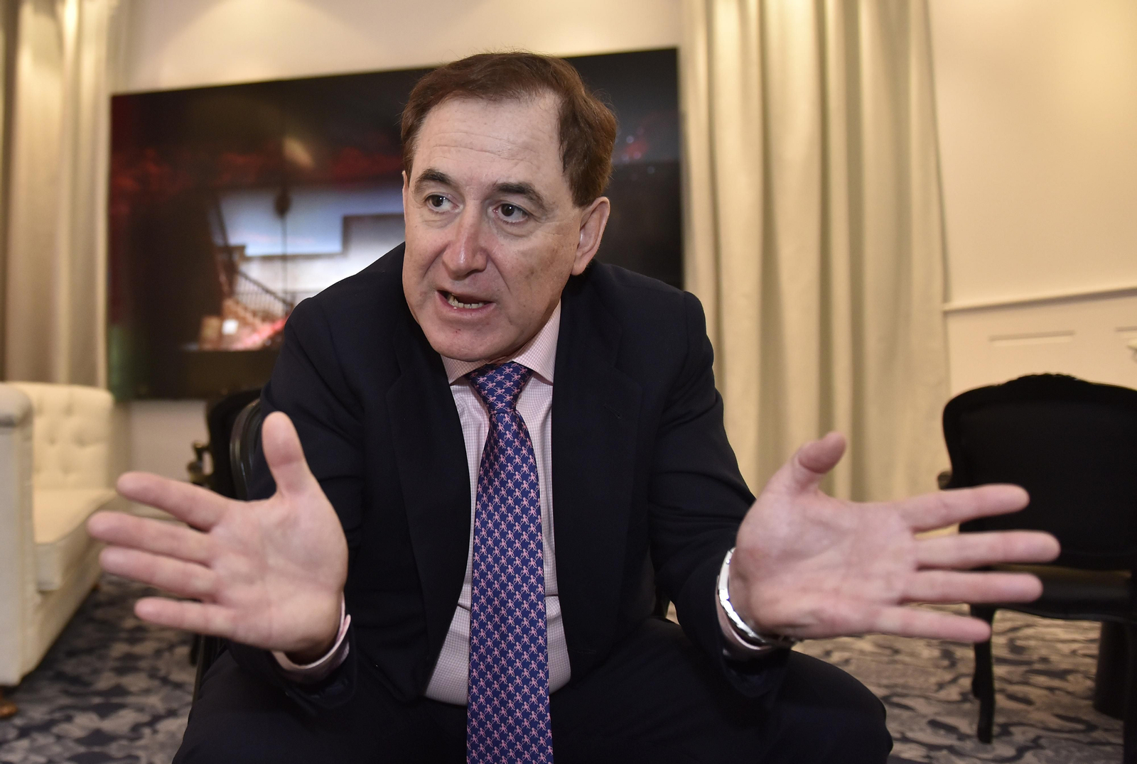 Antonio Huertas (Villanueva de la Serena, Badajoz, 1964), durante la entrevista.