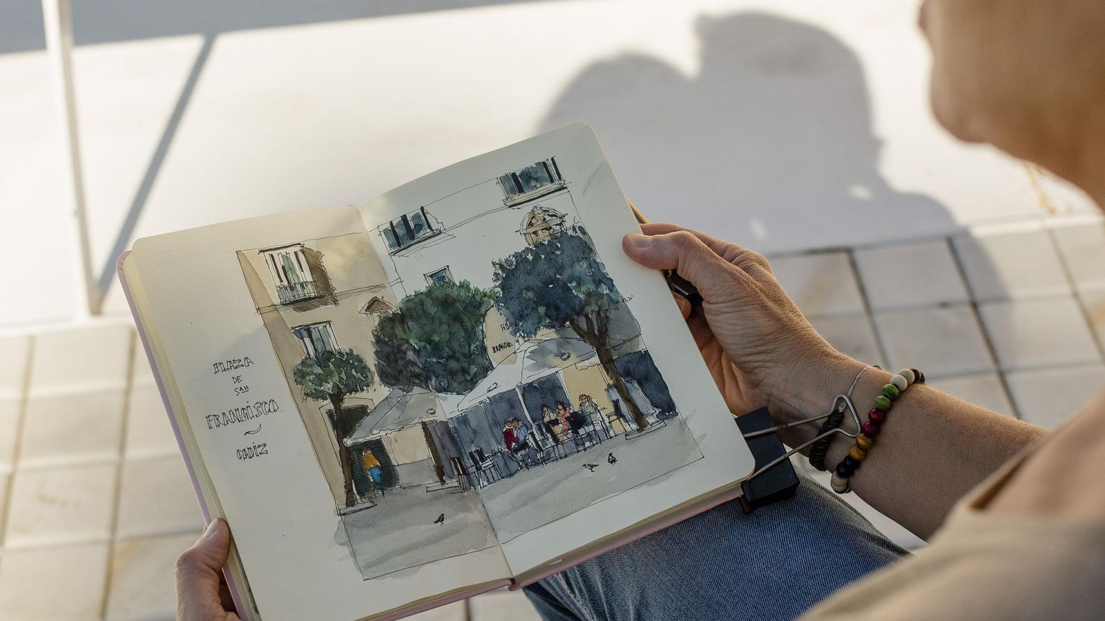 Uno de los dibujos de Cádiz realizados por un miembro de Urban Sketcher.