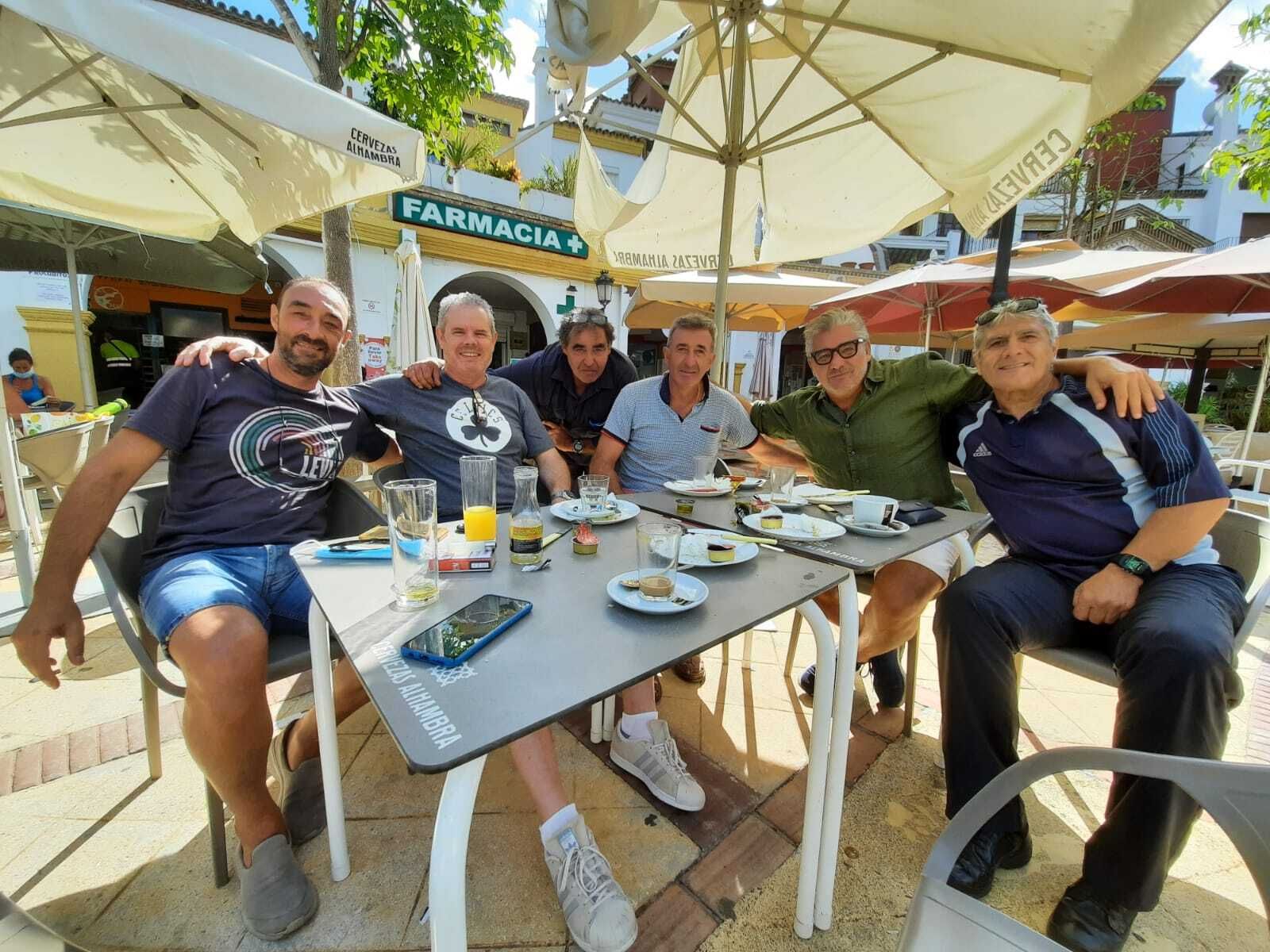 Pavón, Álvarez, Chico, Márquez, Chuti y Aparicio, en La Alcaidesa