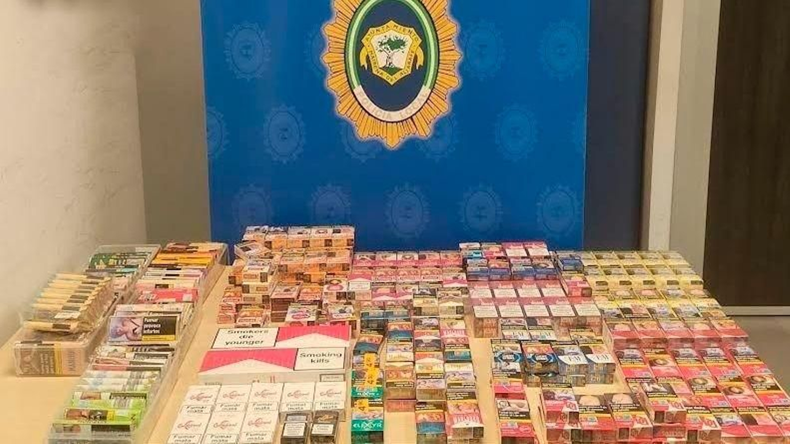 Cajetillas invervenidas por la Policía Local de Mairena del Aljarafe.