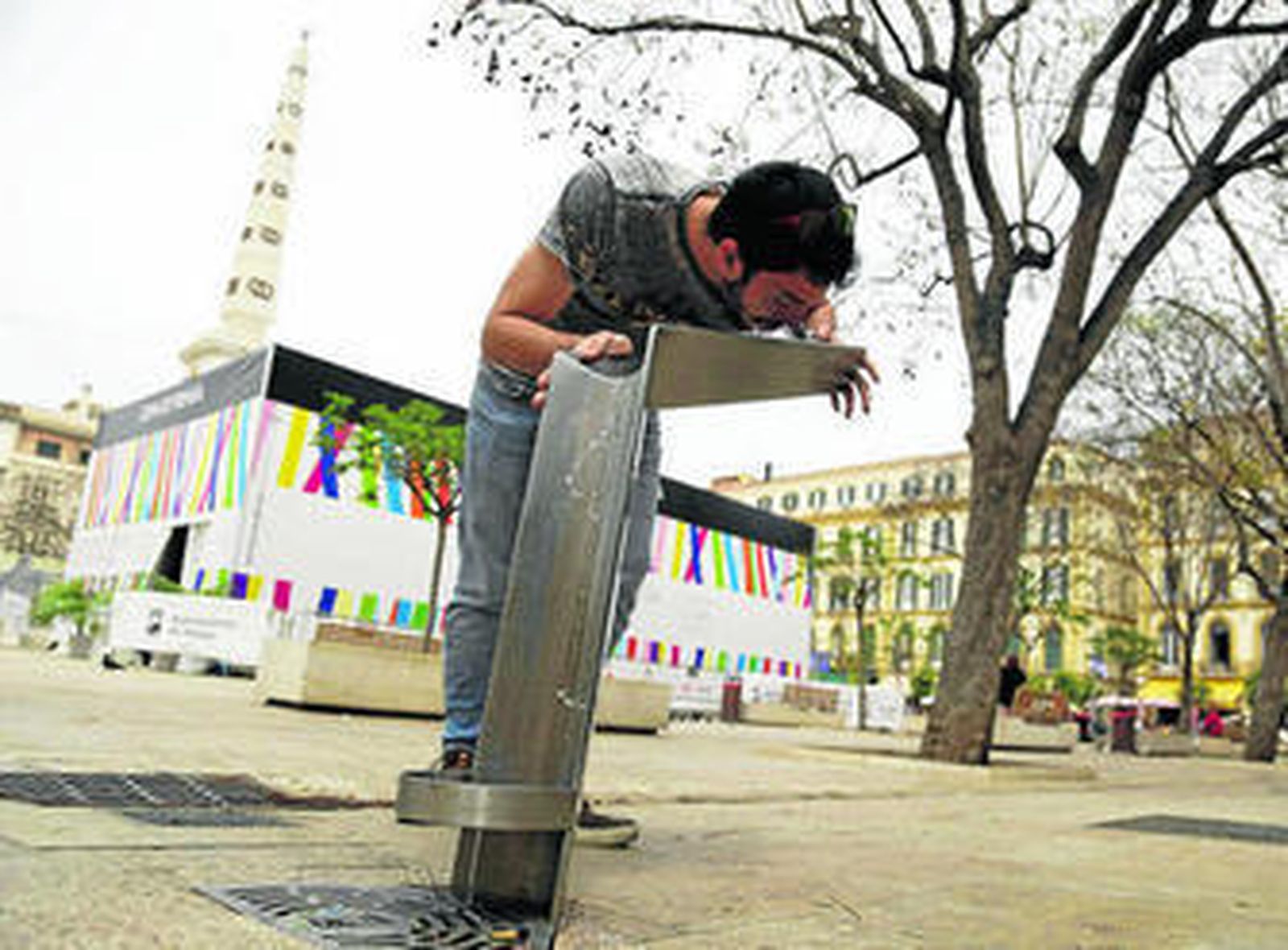 Nueva fuente colocada en la Plaza de la Merced.
