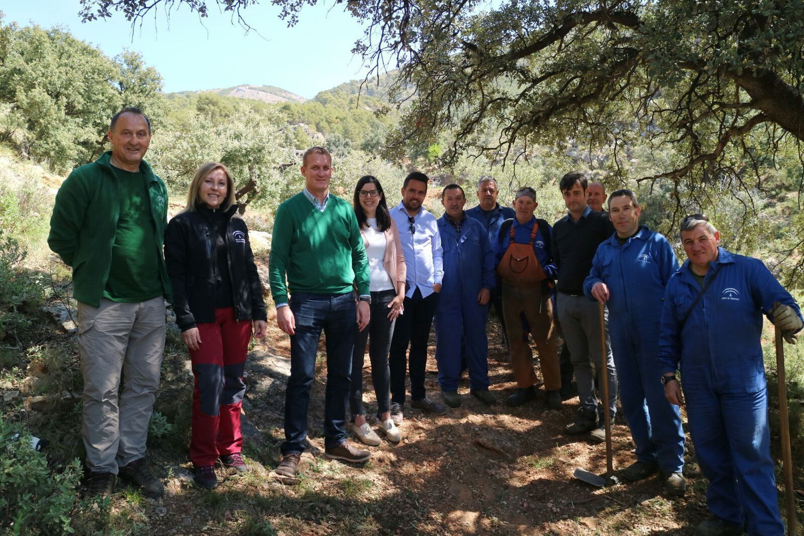 Momento de la visita a las áreas recreativas en Laujar de Andarax.
