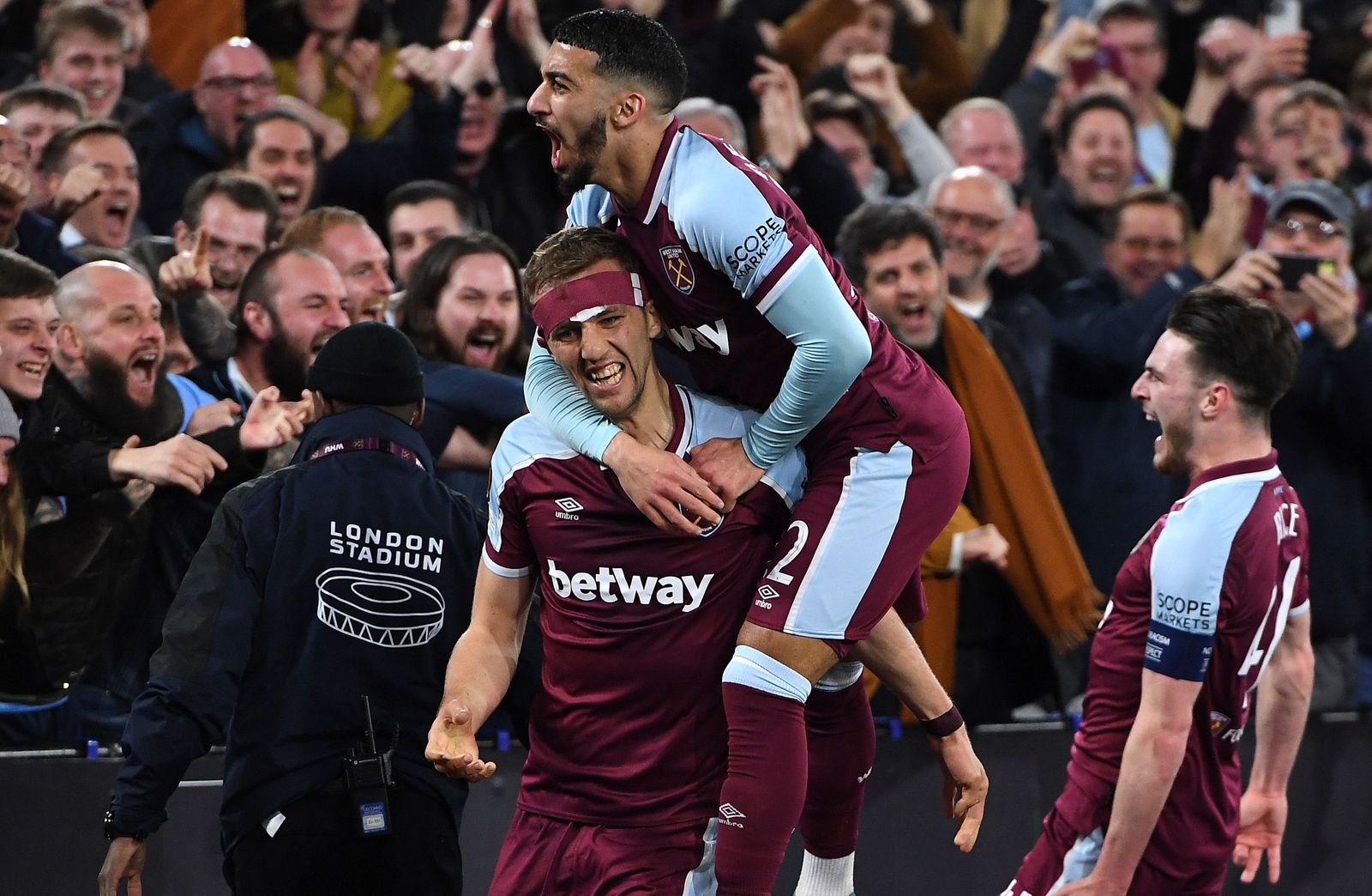 Las imágenes del West Ham - Sevilla