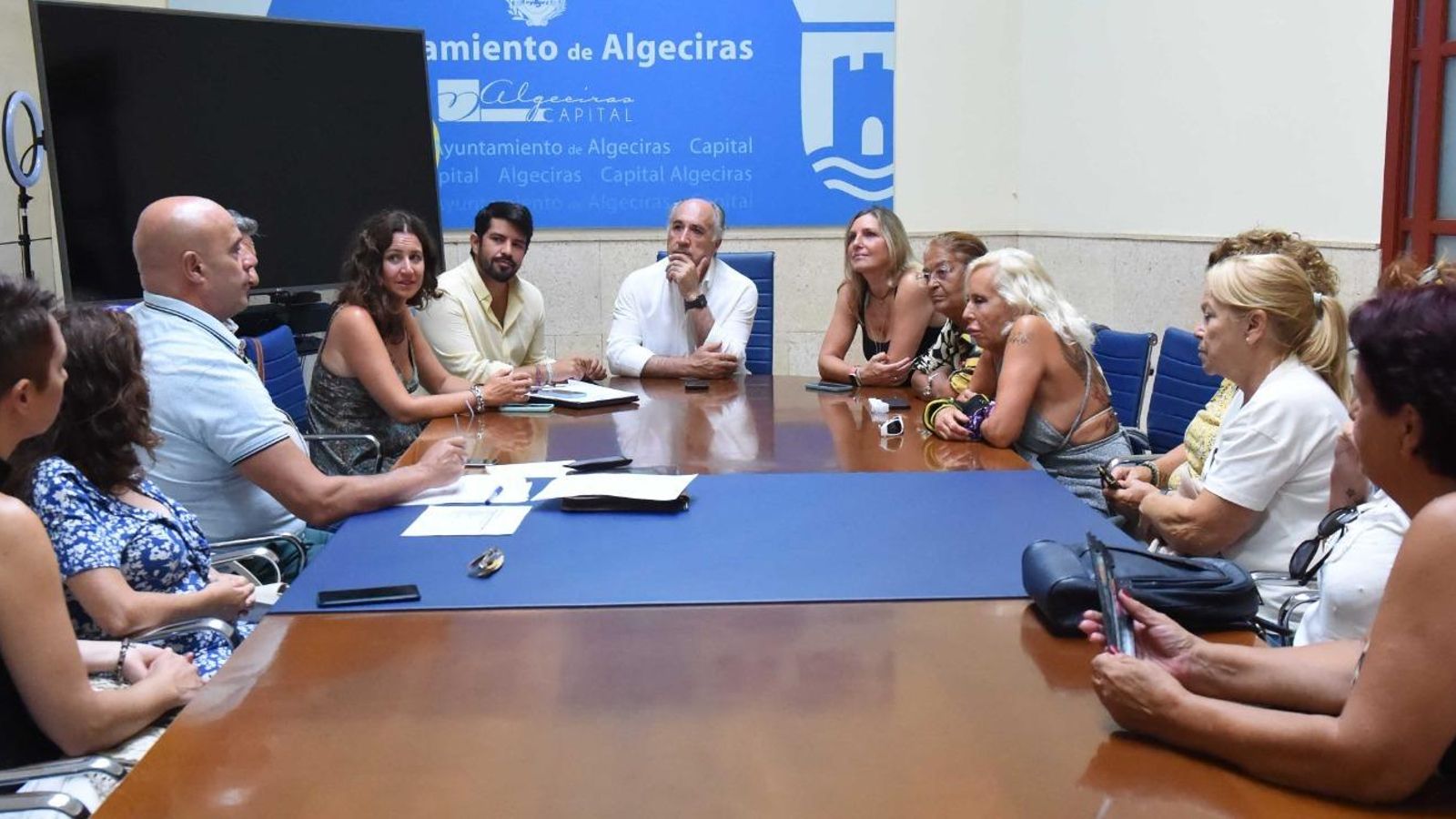 Un momento de la reunión de este martes