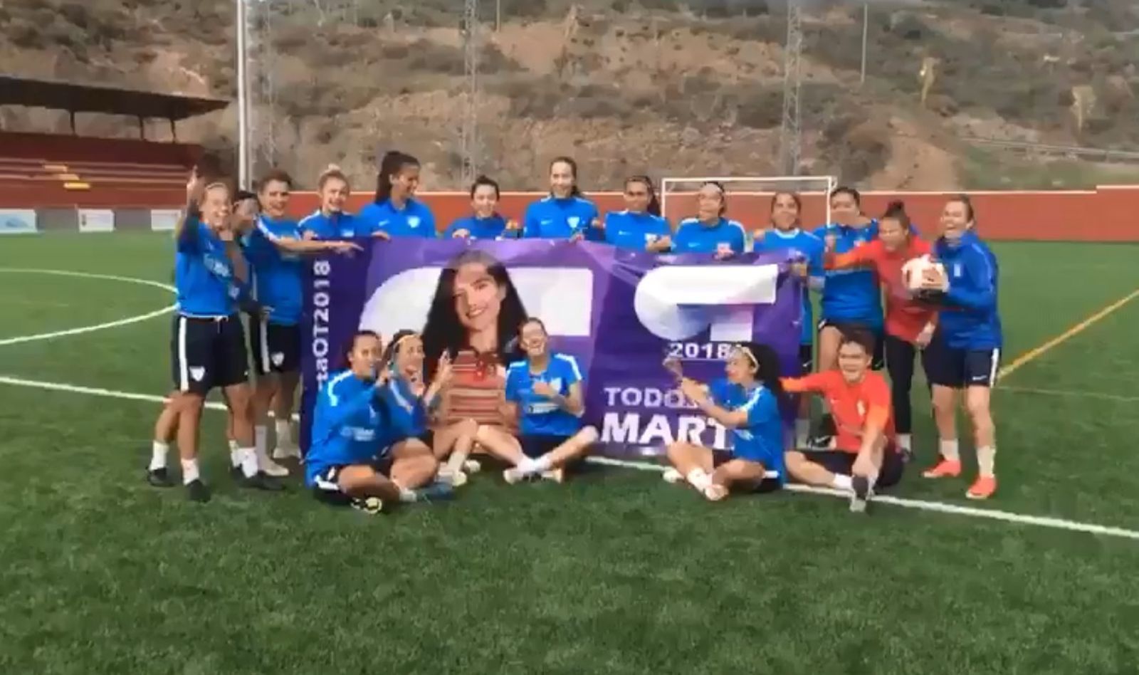 El Málaga Femenino, con Marta.