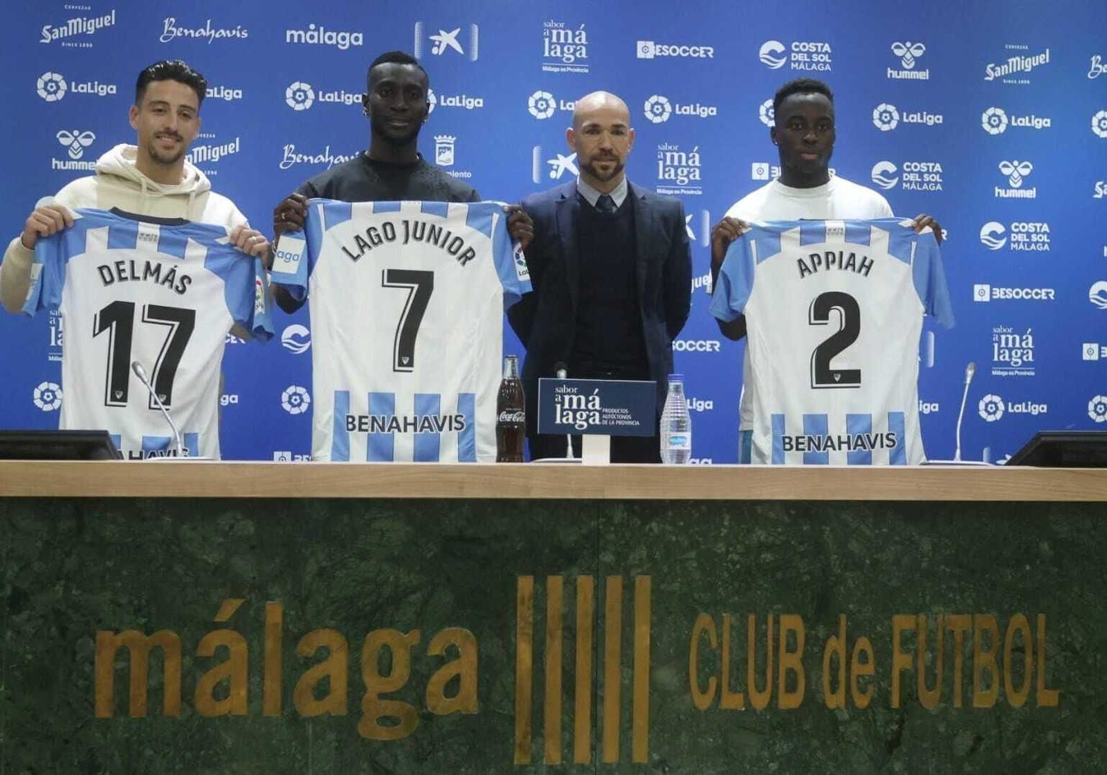Lago Junior, Delmás, Manolo Gaspar y Appiah. Lago Junior, Delmás, Manolo Gaspar y Appiah.