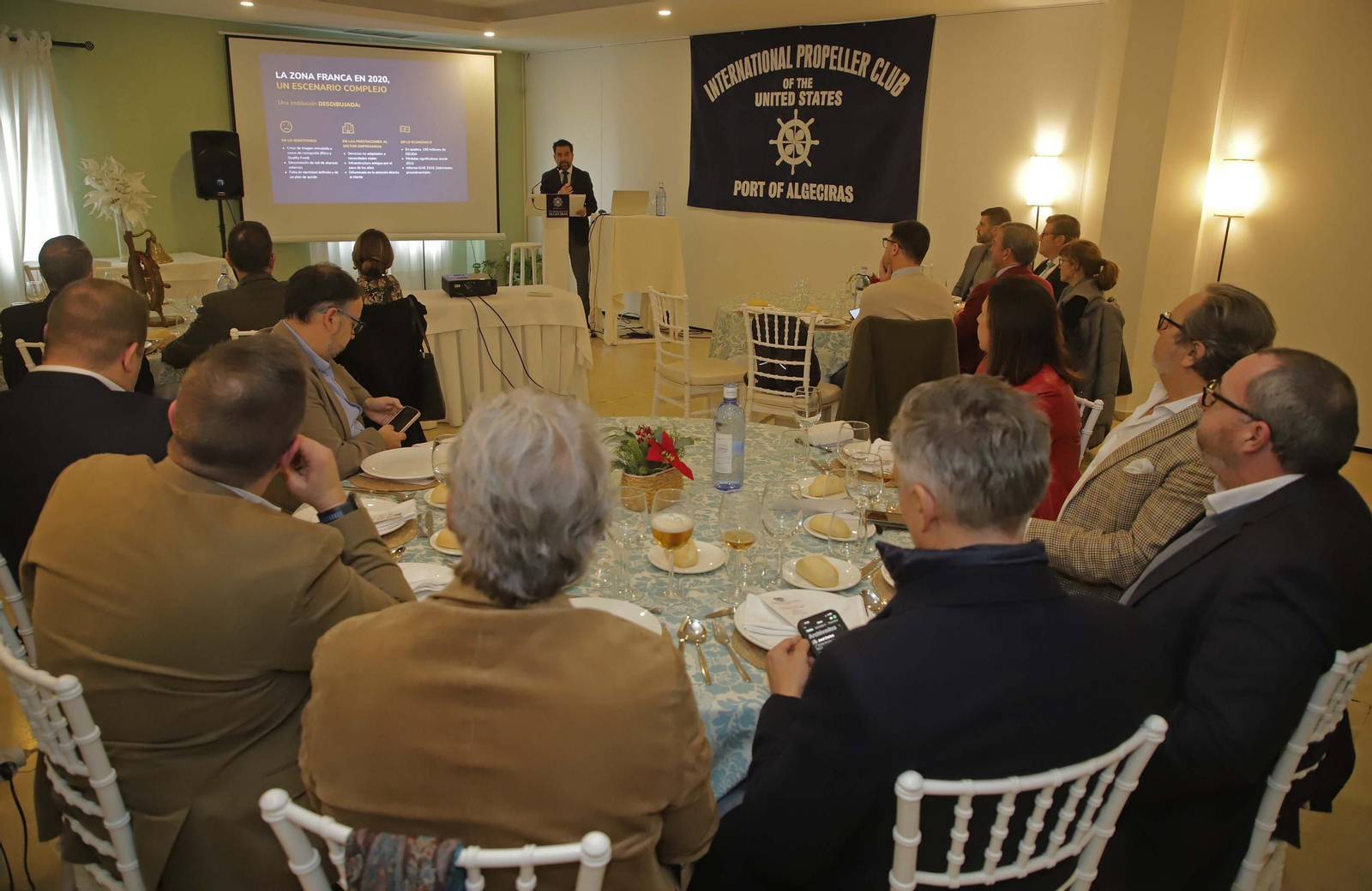 Fotos del almuerzo del Propeller Club de Algeciras con Francisco González Pérez, Delegado Especial del Estado en el Consorcio de la Zona Franca de Cádiz