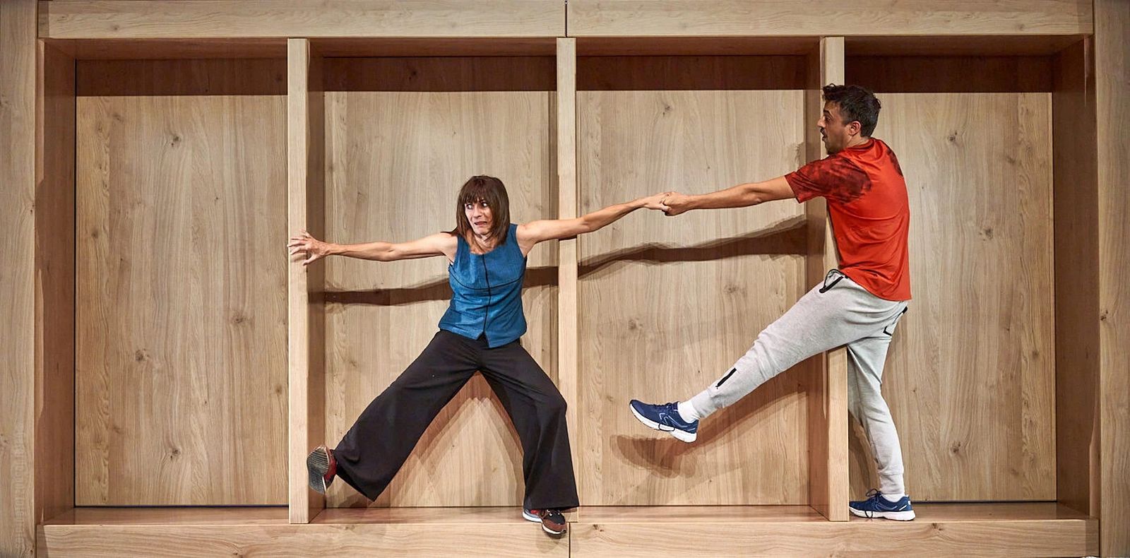 Gema Matarranz junto a Alejandro Vera durante la obra.