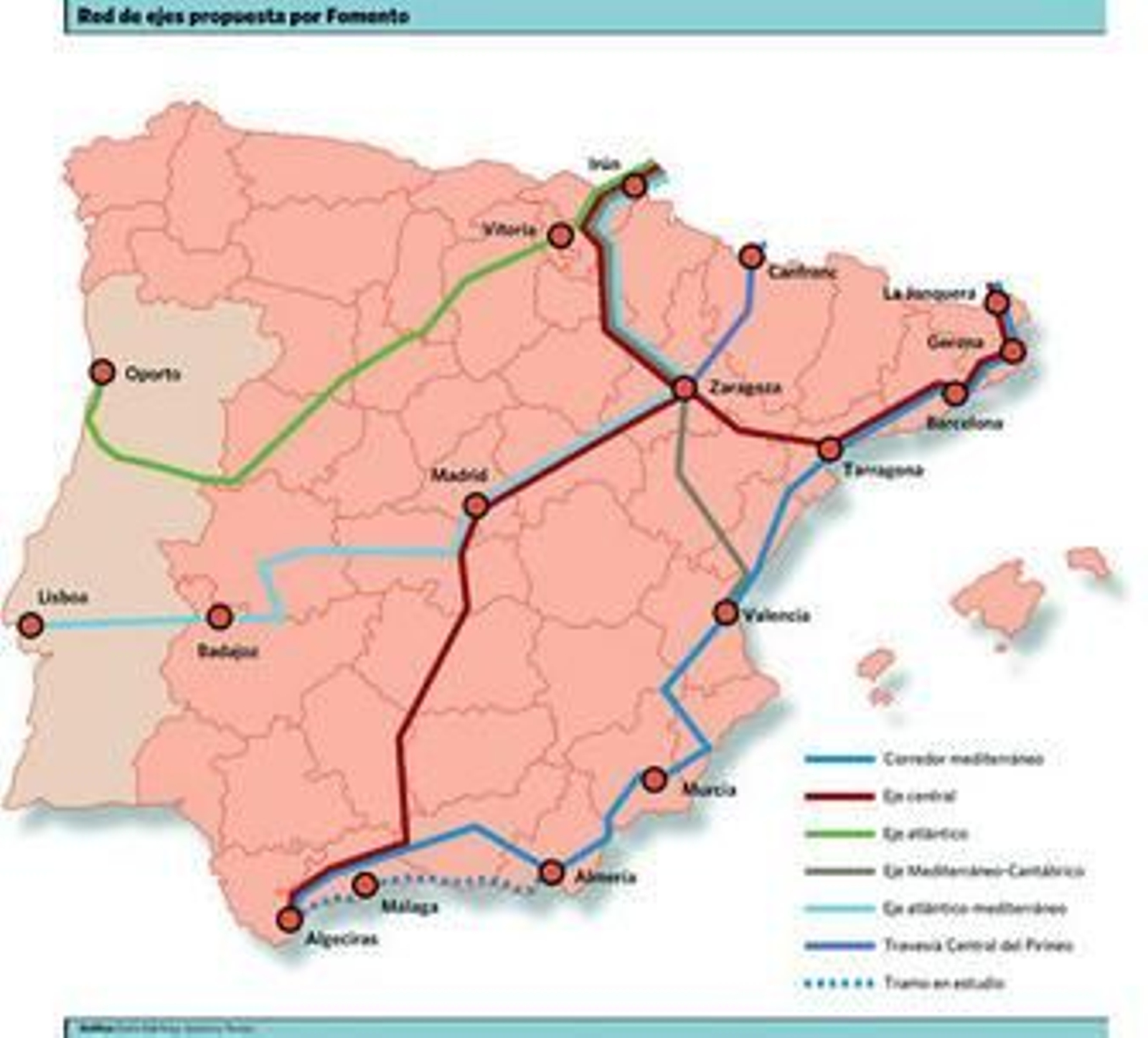 Algeciras y Almería, beneficiadas por la red ferroviaria europea