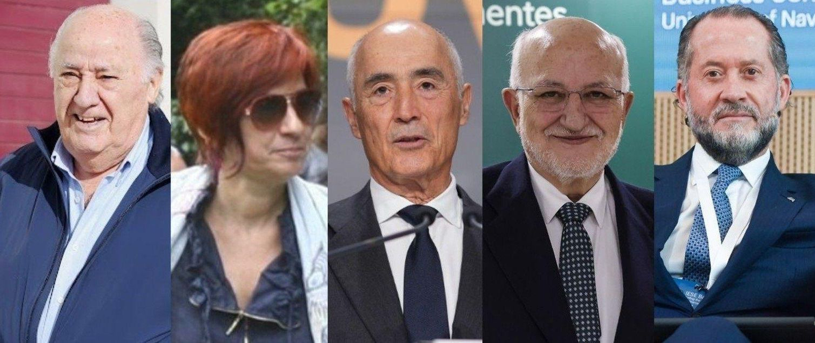 Amancio Ortega, Rafael del Pino, Juan Roig y Juan Carlos Escotet