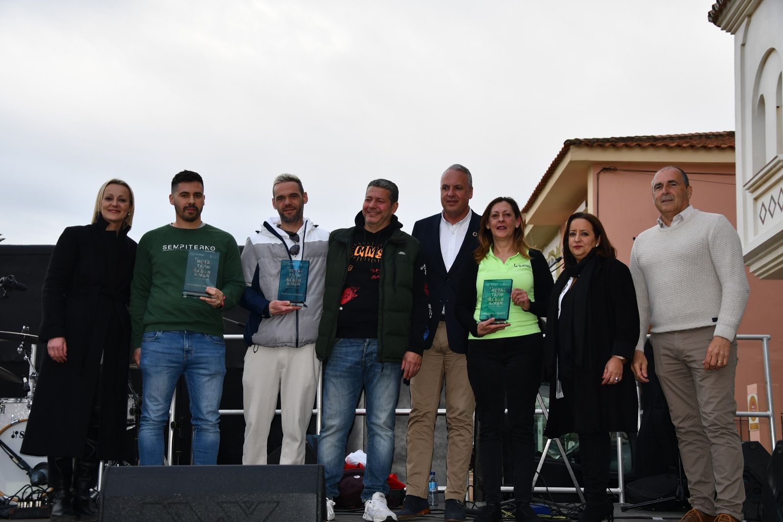 Los ganadores de la I Ruta de la Tapa con Sabor a Mar.