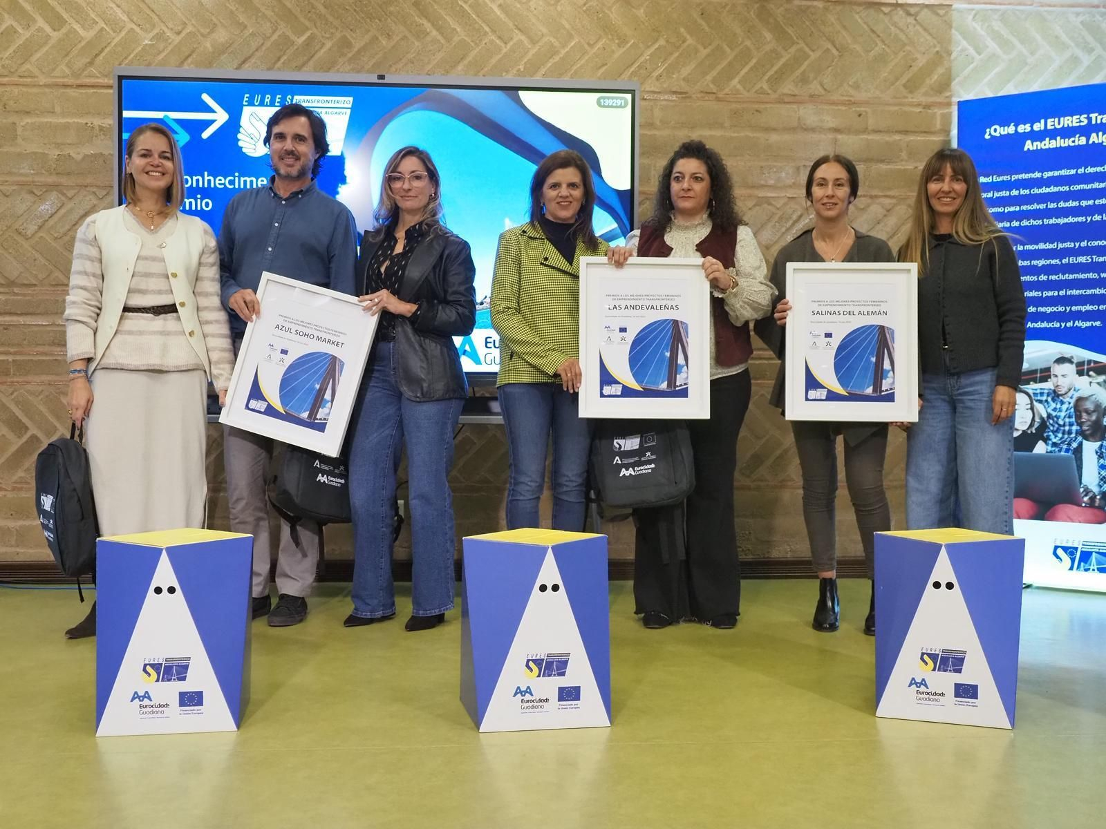 Las tres iniciativas onubenses premiadas en Portugal.