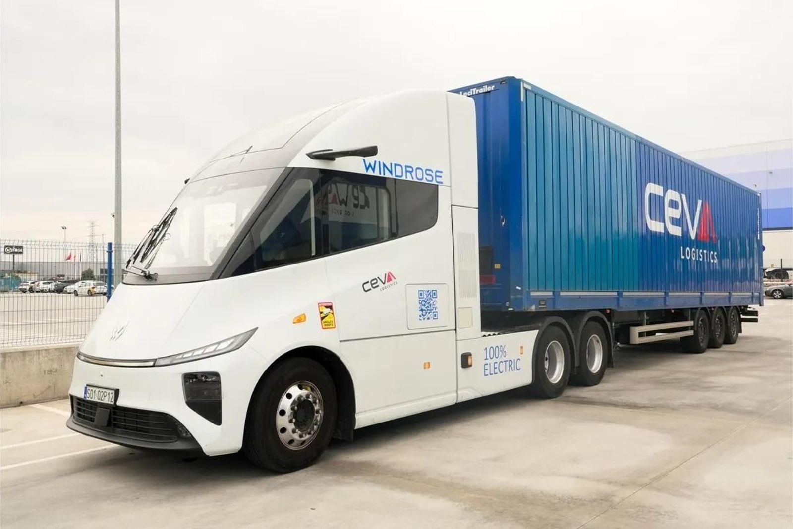 El camión eléctrico de CEVA Logistics.
