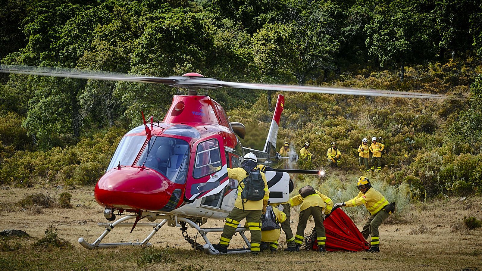 Simulacro de incendio del CEDEFO de Algodonales.