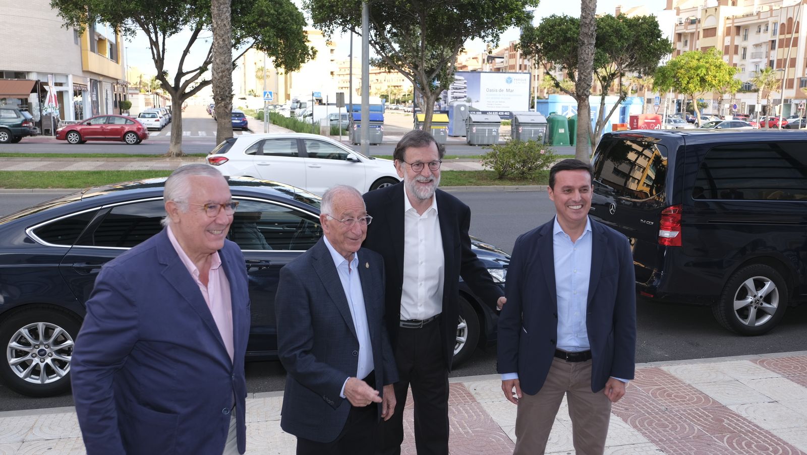 Imágenes de Rajoy apoyando la candidatura de Gabriel Amat a la Alcaldía de Roquetas de Mar